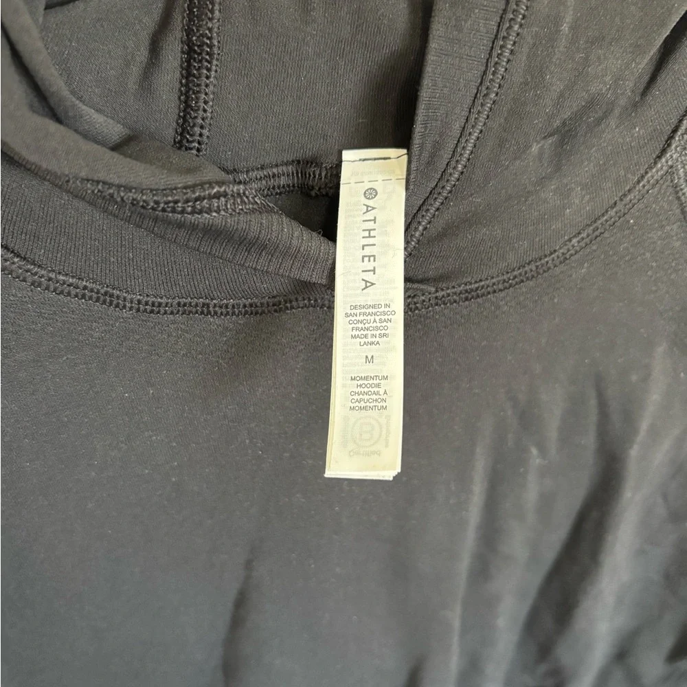Athleta Black Fitted Long Sleeve Hoodie - Picture 4 of 6